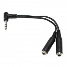 Custom Lynx 6.35mm Headphone Splitter Cable, 20cm