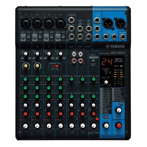 Yamaha MG10XU Analoge USB-mixer met Gear4music Tas | Gear4music