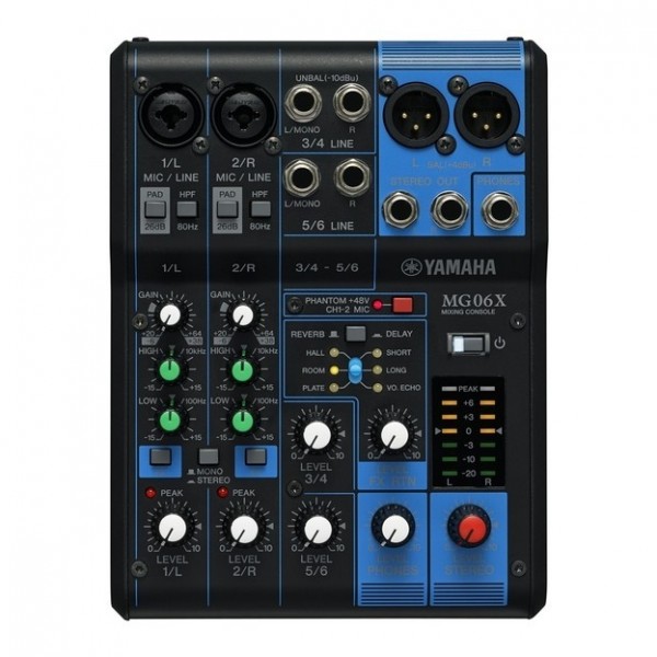 Yamaha MG06X Analog Mixer with Gear4music Bag Front
