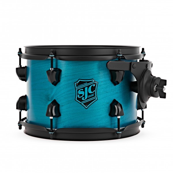 SJC Drums Pathfinder Rack Tom 7x10 Miami Teal Satin, Black HW