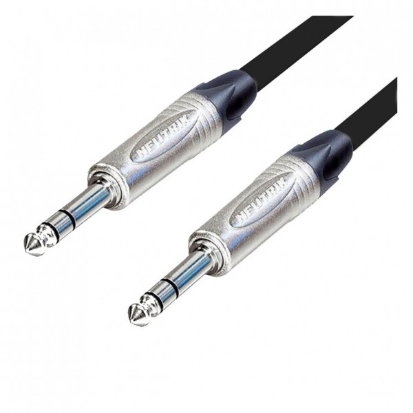 Custom Lynx Professional Neutrik Stereo Jack to Stereo Jack Cable, 1m