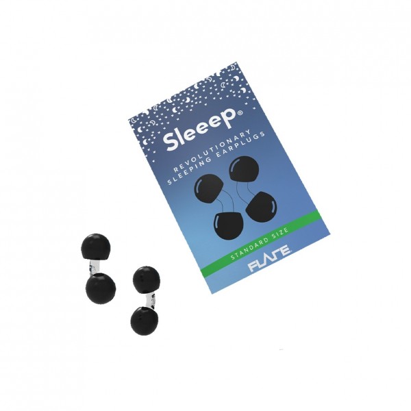 Flare Audio Sleeep Dual Earplugs, Clear - Front with Packaging