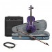 Stentor Harlequin Electric Violin Bundle, Purple - Full Package