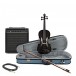 Stentor Harlequin Electric Violin Bundle, Black - Full Package