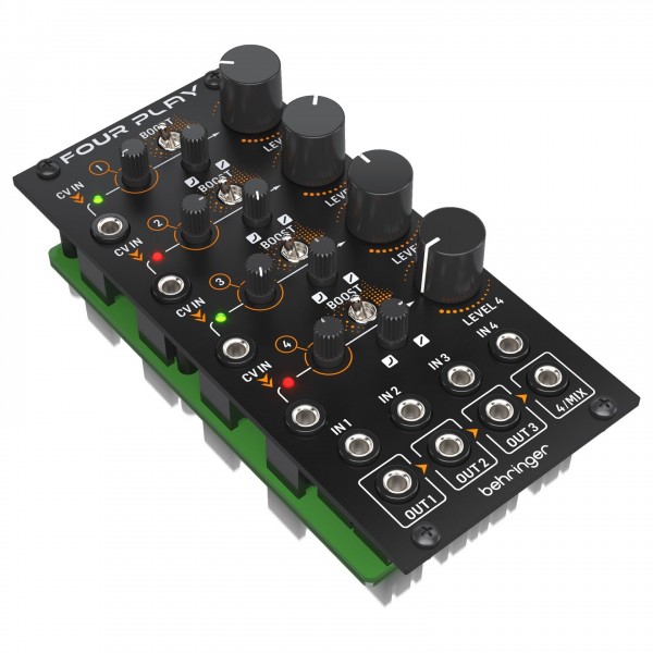 Behringer FOUR PLAY Quad Voltage Controlled Amplifiers & Mixer Module - Left