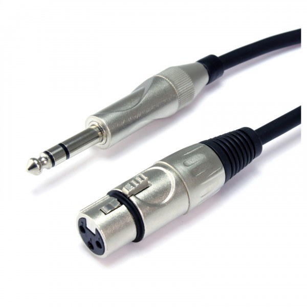 Custom Lynx High Quality Female XLR to Stereo Jack Mixing Cable, 1m - Connectors