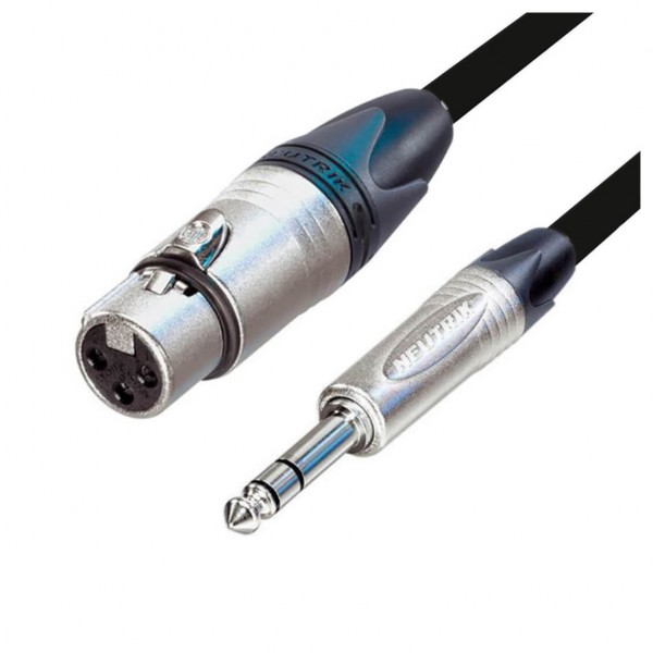 Custom Lynx Professional Neutrik Female XLR to Stereo Jack Cable, 3m - Cable