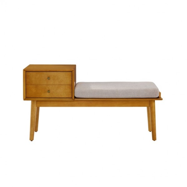 Crosley Landon Turntable Stand and Bench, Acorn