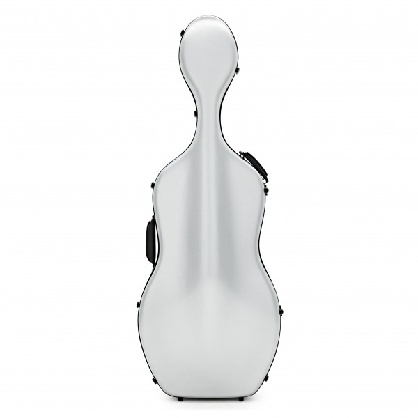 Young Polycarbonate Cello Case, Brushed Silver