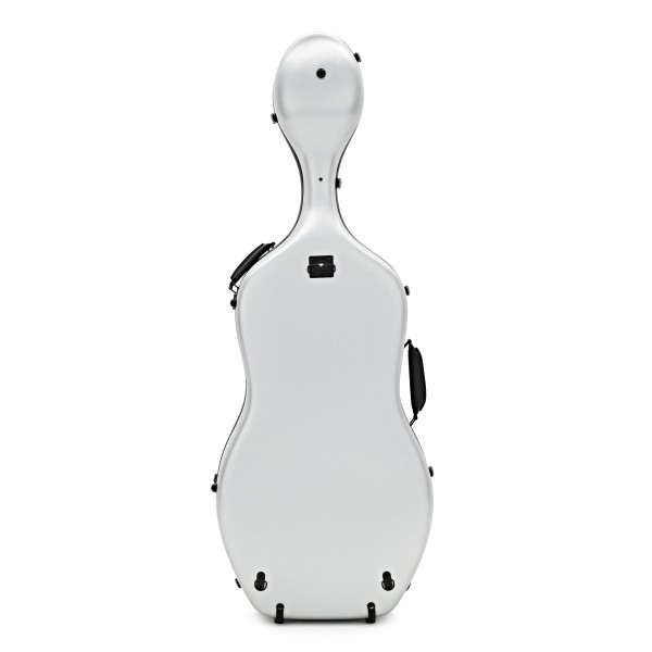 Young Polycarbonate Cello Case, Brushed Silver