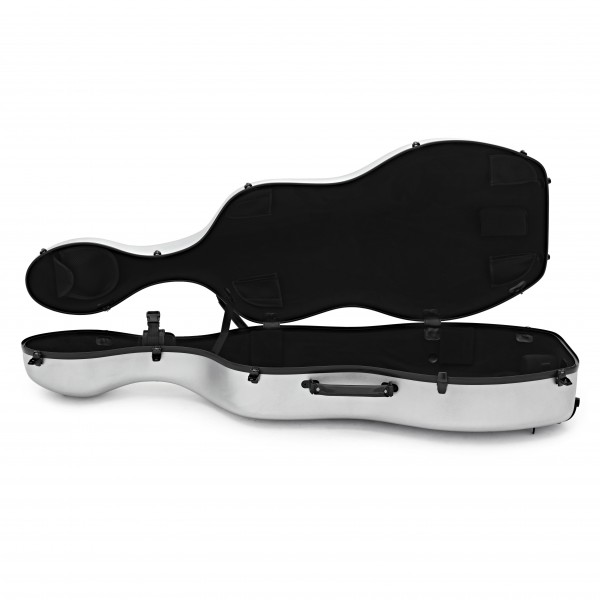 Young Polycarbonate Cello Case, Brushed Silver