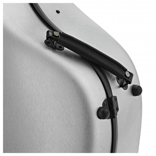 Young Polycarbonate Cello Case, Brushed Silver