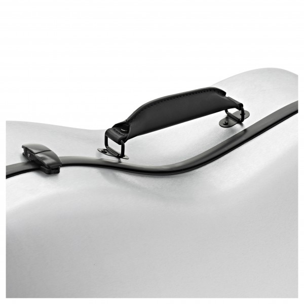 Young Polycarbonate Cello Case, Brushed Silver