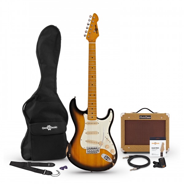 LA Legacy Guitar + Tweed Amp Pack, Sunburst