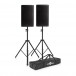 RCF ART 932-A Active PA Speaker, Pair with Stands