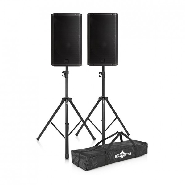 RCF ART 935-A Active PA Speaker, Pair with Stands