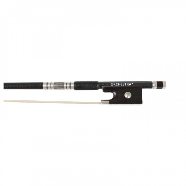 Orchestra Carbon Fibre Black Weave Violin Bow, Silver Mounting, 4/4