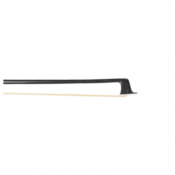 Orchestra Carbon Fibre Black Weave Violin Bow, Silver Mounting, 4/4, Tip