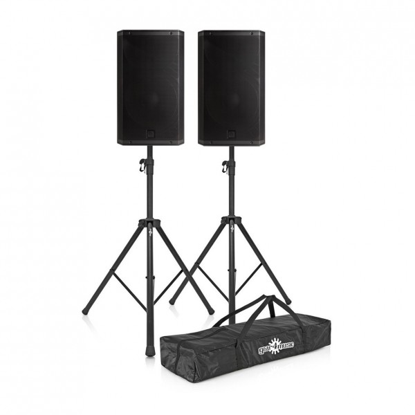 RCF ART 945-A Active PA Speaker, Pair with Stands