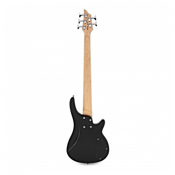 Chicago 5 String Left Handed Trans Red Bass + 15W Amp by Gear4music