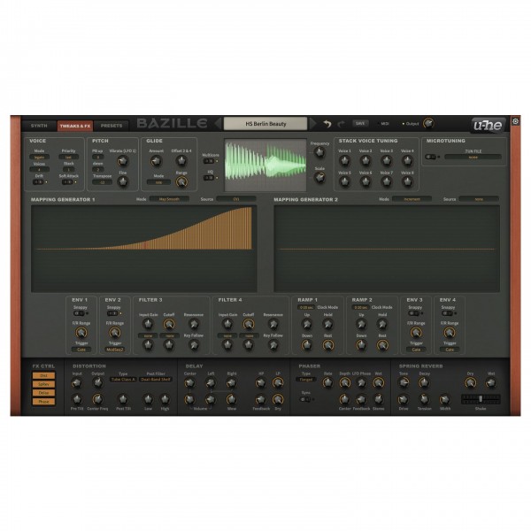 uhe Bazille Modular Synth - Mapping Generator