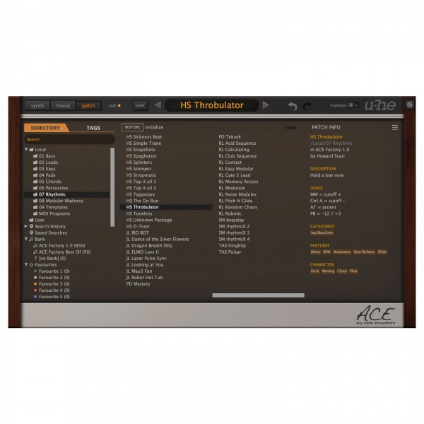 ACE Modular Synth Digital Delivery
