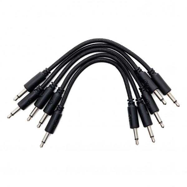 Erica Synths Eurorack Braided Patch Cables 10cm 5 pieces Black - Cables