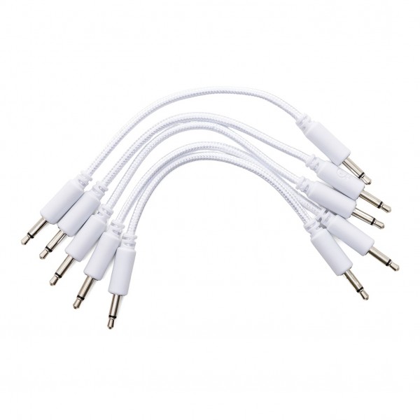 Erica Synths Eurorack Braided Patch Cables 10cm 5 pieces White - Main