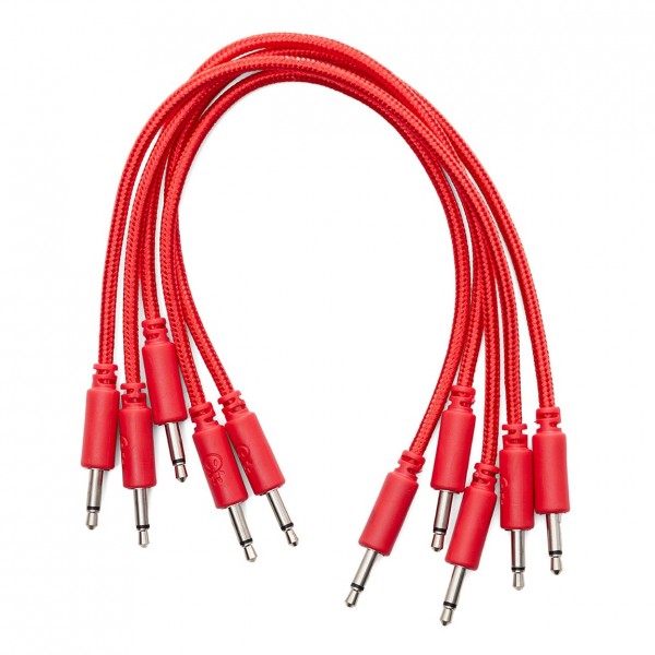 Erica Synths Eurorack Braided Patch Cables 20cm 5 pieces Red - Cables