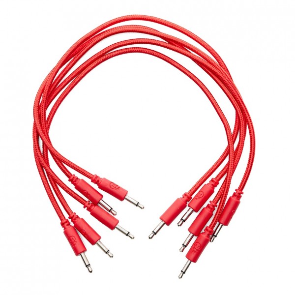 Erica Synths Eurorack Braided Patch Cables 30cm 5 pieces Red - Main