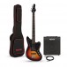 RedSub SF Bass Guitar and BA-30 Amp Bundle, Sunburst