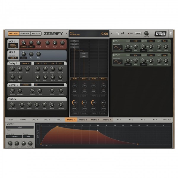 uhe Zebra 2 Waveform
