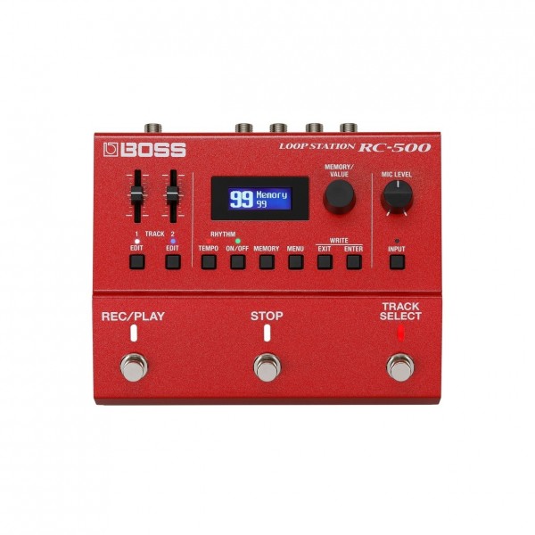 Boss RC-500 Loop Station Dual Track Looper Pedal with Power Supply pedal