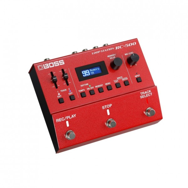 Boss RC-500 Loop Station Dual Track Looper Pedal with Power Supply side