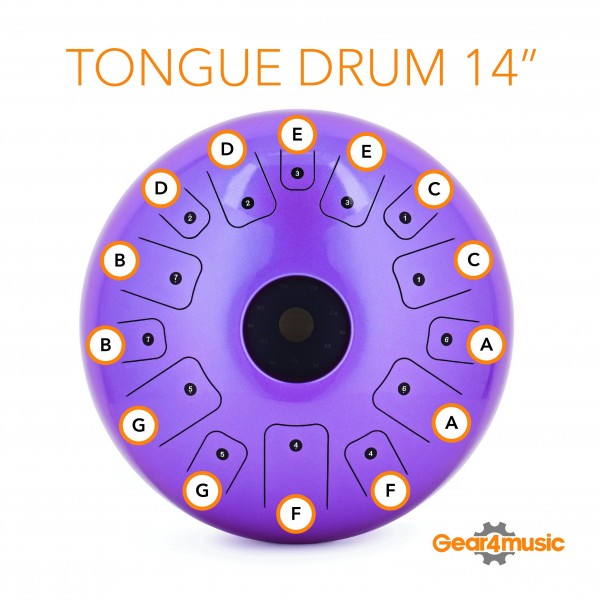 Tongue Drum by Gear4music, 14"
