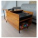 Sefour CS160 Record Collector Table, Mid Century Rosewood