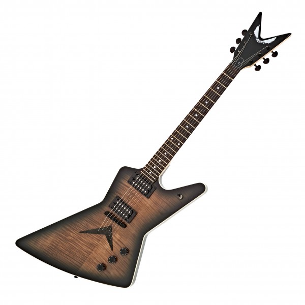 Dean ZX Flame Top Electric Guitar, Charcoal Burst