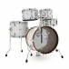 Dixon Drums Jet Set Plus 5er-Trommel-Kit mit Hardware, Sub Zero White