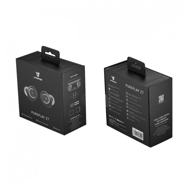 PurePlay Z7 Bluetooth Wireless Earphones - Box Front/Back
