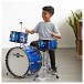 Junior 3 Piece Drum Kit by Gear4music, Blue