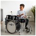 Junior 5 Piece Drum Kit by Gear4music, Green