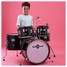 Junior 5 Piece Drum Kit by Gear4music, Black
