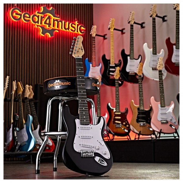 3/4 E-Gitarre LA Mit Miniamp – Rot, Komplettset Für Anfänger. Inkl. Tasche, Gurt, Kabel & Mehr!