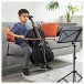 Student 1/2 Size Cello with Case + Beginner Pack, Black