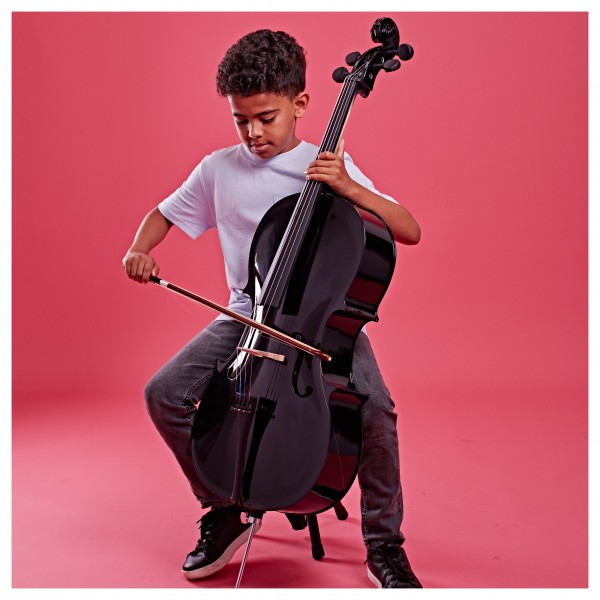 Student 1/2 Size Cello with Case + Beginner Pack, Blue