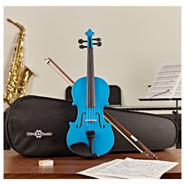 Student 1/2 Violin, Blue, by Gear4music