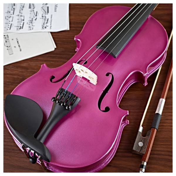 Student 1/2 Violin by Gear4music, Purple Sparkle