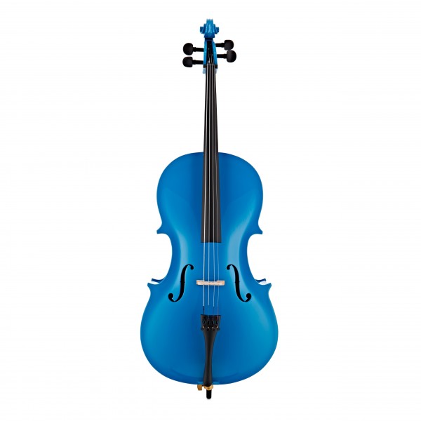 Student 1/2 Size Cello with Case by Gear4music, Blue