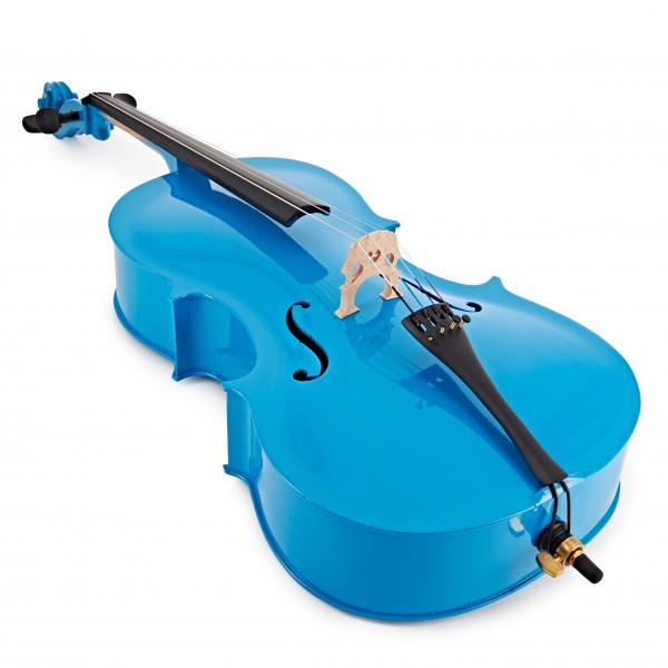 Student 1/2 Size Cello with Case by Gear4music, Blue