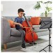 Student 1/2 Size Cello with Case by Gear4music, Blue